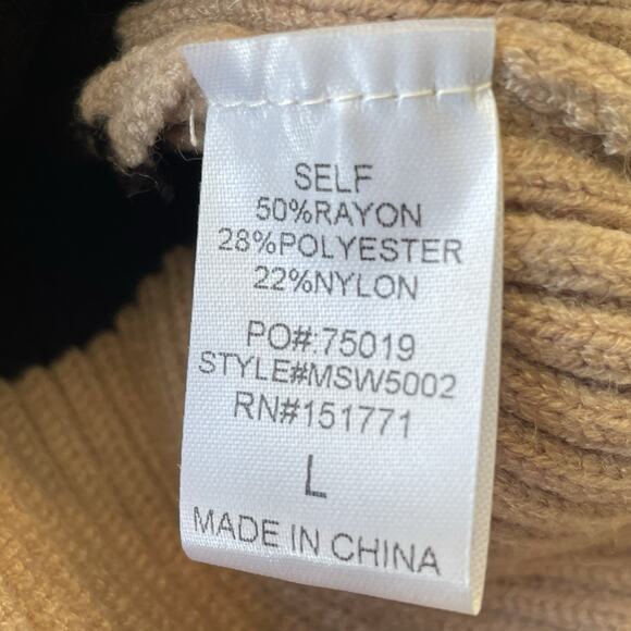 Le Lis Classic Stripe Off the Shoulder Sweater Womens Large Long Bell Sleeve NEW - Picture 7 of 8